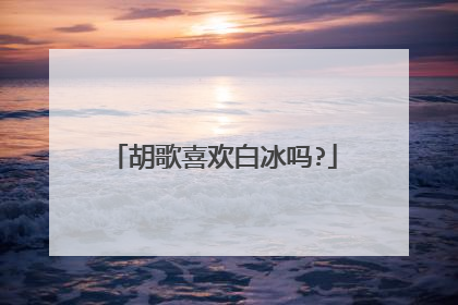 胡歌喜欢白冰吗?