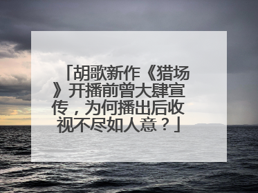 胡歌新作《猎场》开播前曾大肆宣传,为何播出后收视不尽如人意?