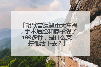 胡歌曾遭遇重大车祸,手术后脸和脖子缝了100多针,是什么支撑他活下去?
