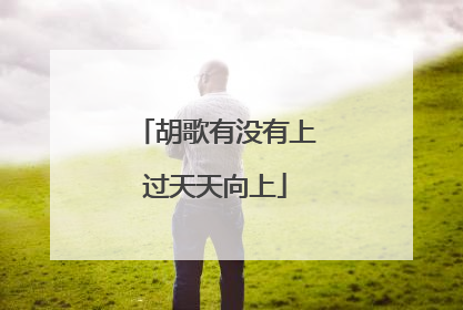 胡歌有没有上过天天向上