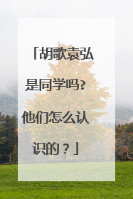 胡歌袁弘是同学吗?他们怎么认识的?