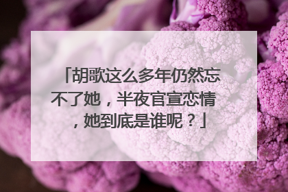胡歌这么多年仍然忘不了她，半夜官宣恋情，她到底是谁呢？