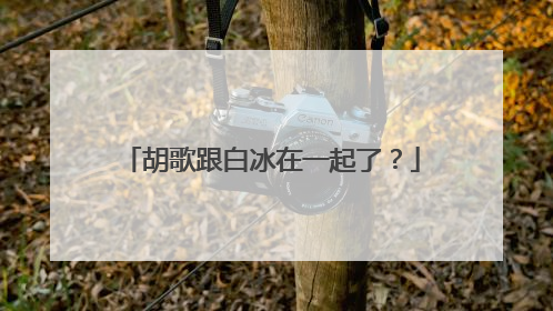 胡歌跟白冰在一起了？