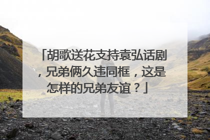 胡歌送花支持袁弘话剧，兄弟俩久违同框，这是怎样的兄弟友谊？