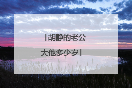 胡静的老公大他多少岁