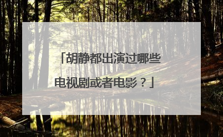 胡静都出演过哪些电视剧或者电影?