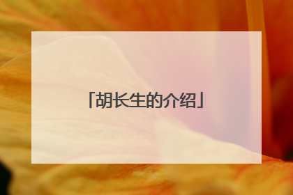 胡长生的介绍
