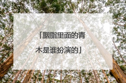 胭脂里面的青木是谁扮演的