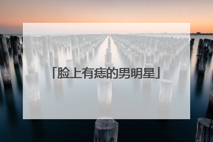 脸上有痣的男明星