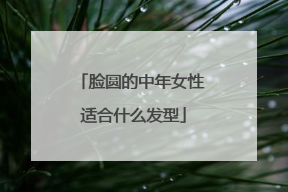 脸圆的中年女性适合什么发型