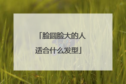 脸圆脸大的人适合什么发型