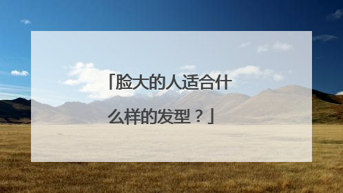 脸大的人适合什么样的发型？