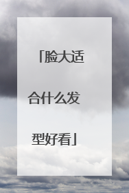 脸大适合什么发型好看