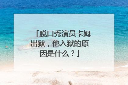 脱口秀演员卡姆出狱,他入狱的原因是什么?