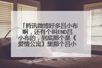 腾讯微博好多吕小布啊，还有个叫END吕小布的，到底那个是《爱情公寓》里那个吕小布的官方微博啊？
