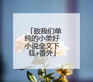 致我们单纯的小美好小说全文下载+番外