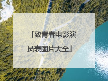 致青春电影演员表图片大全