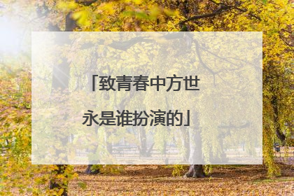 致青春中方世永是谁扮演的