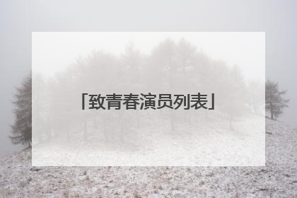 致青春演员列表