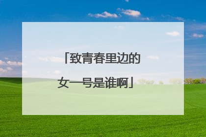 致青春里边的女一号是谁啊