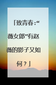 致青春:“薇女郎”有赵薇的影子又如何？