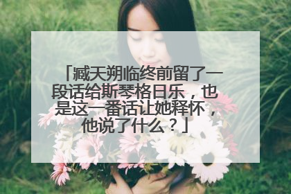 臧天朔临终前留了一段话给斯琴格日乐,也是这一番话让她释怀,他说了什么?