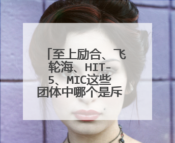 至上励合、飞轮海、HIT-5、MIC这些团体中哪个是斥巨资打造的,那个是天团?