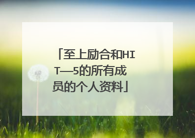 至上励合和HIT——5的所有成员的个人资料