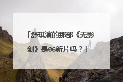舒琪演的那部《无影剑》是06新片吗?