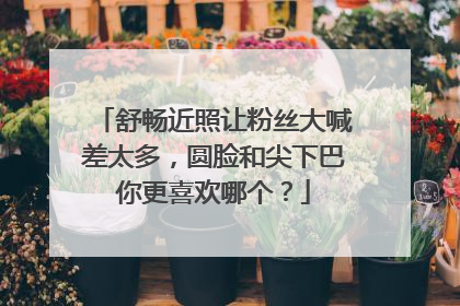 舒畅近照让粉丝大喊差太多,圆脸和尖下巴你更喜欢哪个?