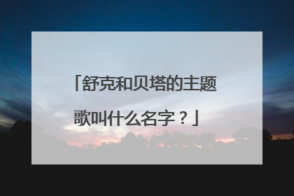 舒克和贝塔的主题歌叫什么名字?
