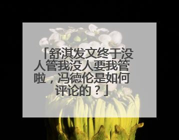 舒淇发文终于没人管我没人要我管啦，冯德伦是如何评论的？