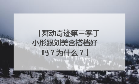 舞动奇迹第三季于小彤跟刘美含搭档好吗？为什么？