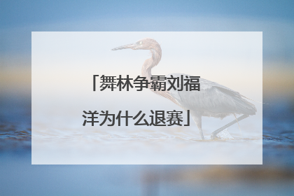 舞林争霸刘福洋为什么退赛