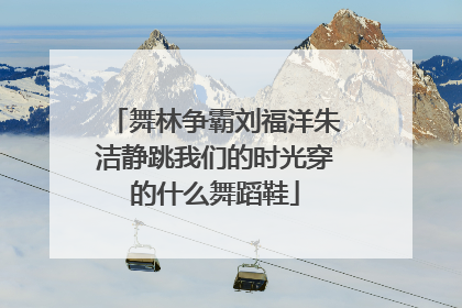 舞林争霸刘福洋朱洁静跳我们的时光穿的什么舞蹈鞋