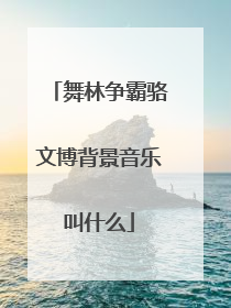 舞林争霸骆文博背景音乐叫什么