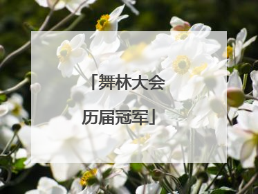 舞林大会历届冠军