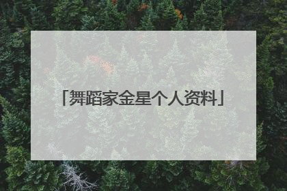 舞蹈家金星个人资料