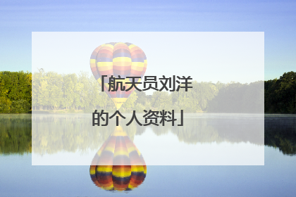 航天员刘洋的个人资料