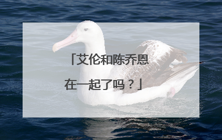 艾伦和陈乔恩在一起了吗？