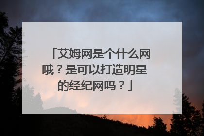 艾姆网是个什么网哦？是可以打造明星的经纪网吗？