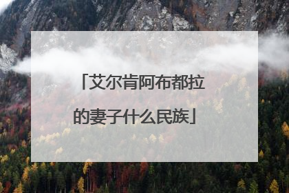 艾尔肯阿布都拉的妻子什么民族