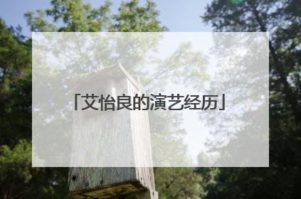 艾怡良的演艺经历