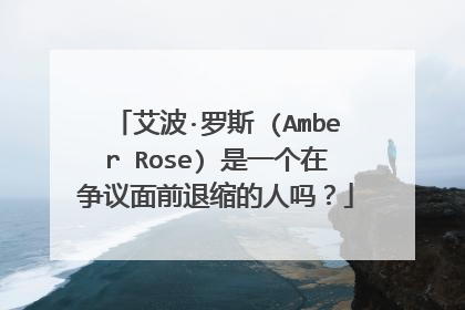 艾波·罗斯 (Amber Rose) 是一个在争议面前退缩的人吗？
