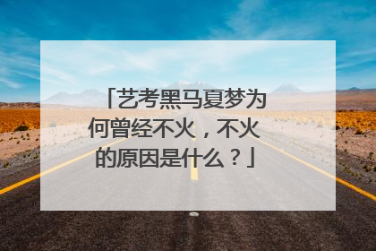 艺考黑马夏梦为何曾经不火，不火的原因是什么？