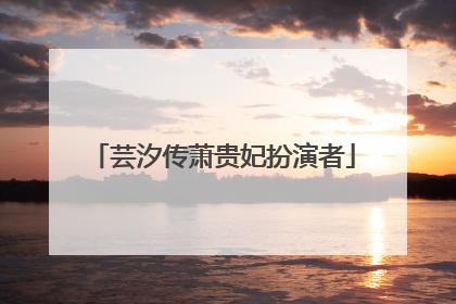 芸汐传萧贵妃扮演者