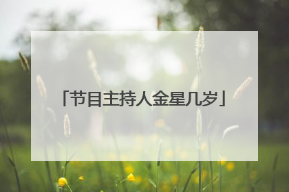 节目主持人金星几岁