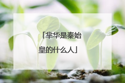 芈华是秦始皇的什么人