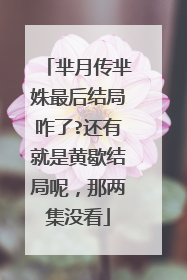 芈月传芈姝最后结局咋了?还有就是黄歇结局呢，那两集没看