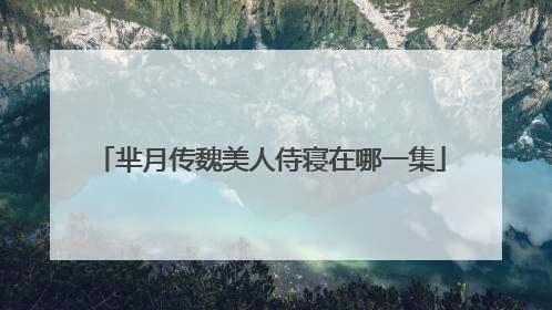 芈月传魏美人侍寝在哪一集